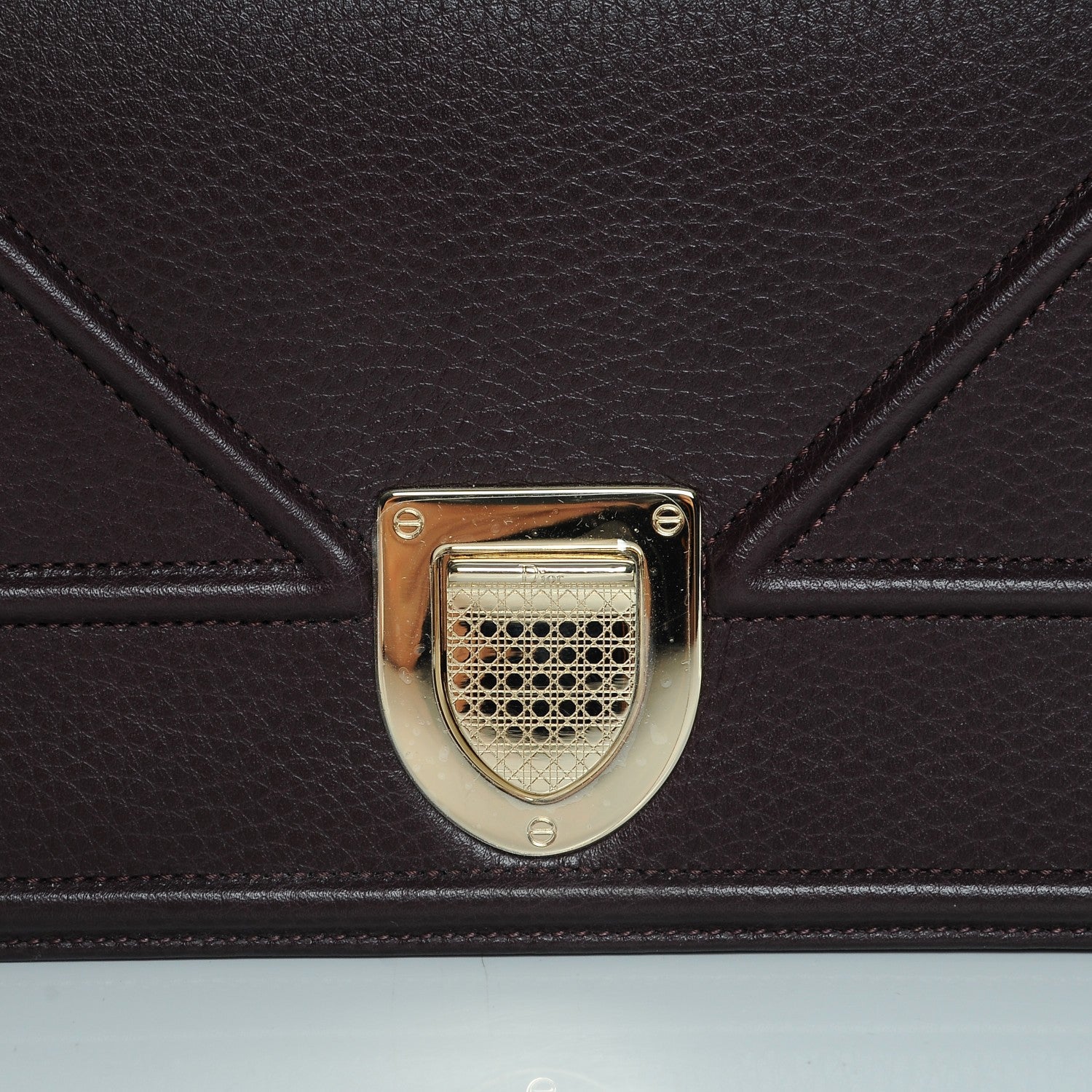Christian Dior Grained Calfskin Medium Diorama Flap Bag Amaranth 10 of 10