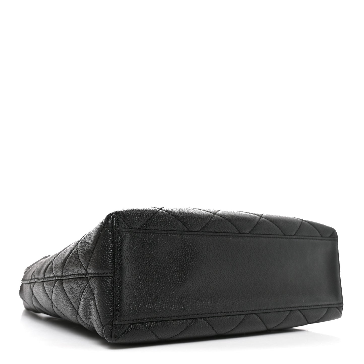 Caviar Diamond Flap Shoulder Bag Black