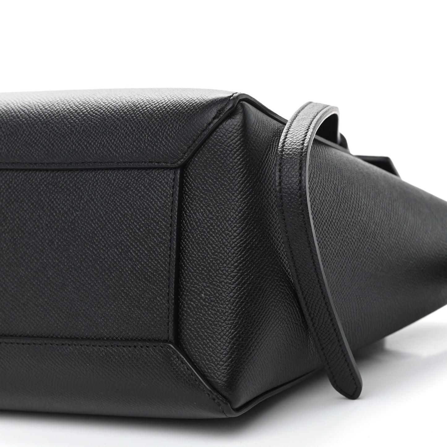 Grained Calfskin Micro Belt Bag Black