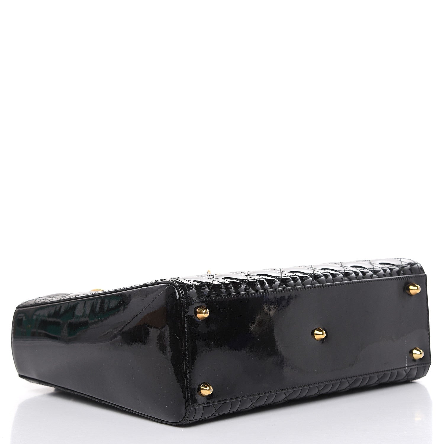 Christian Dior Patent Cannage Large Lady Dior Black 4 of 13