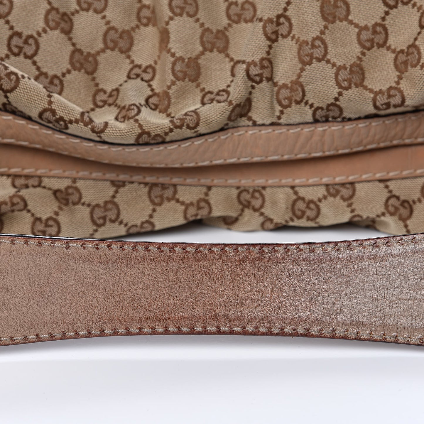 Monogram Large Jockey Hobo Beige