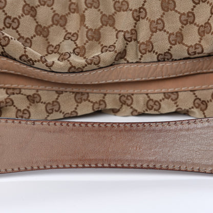 Gucci Monogram Large Jockey Hobo Beige 11 of 16