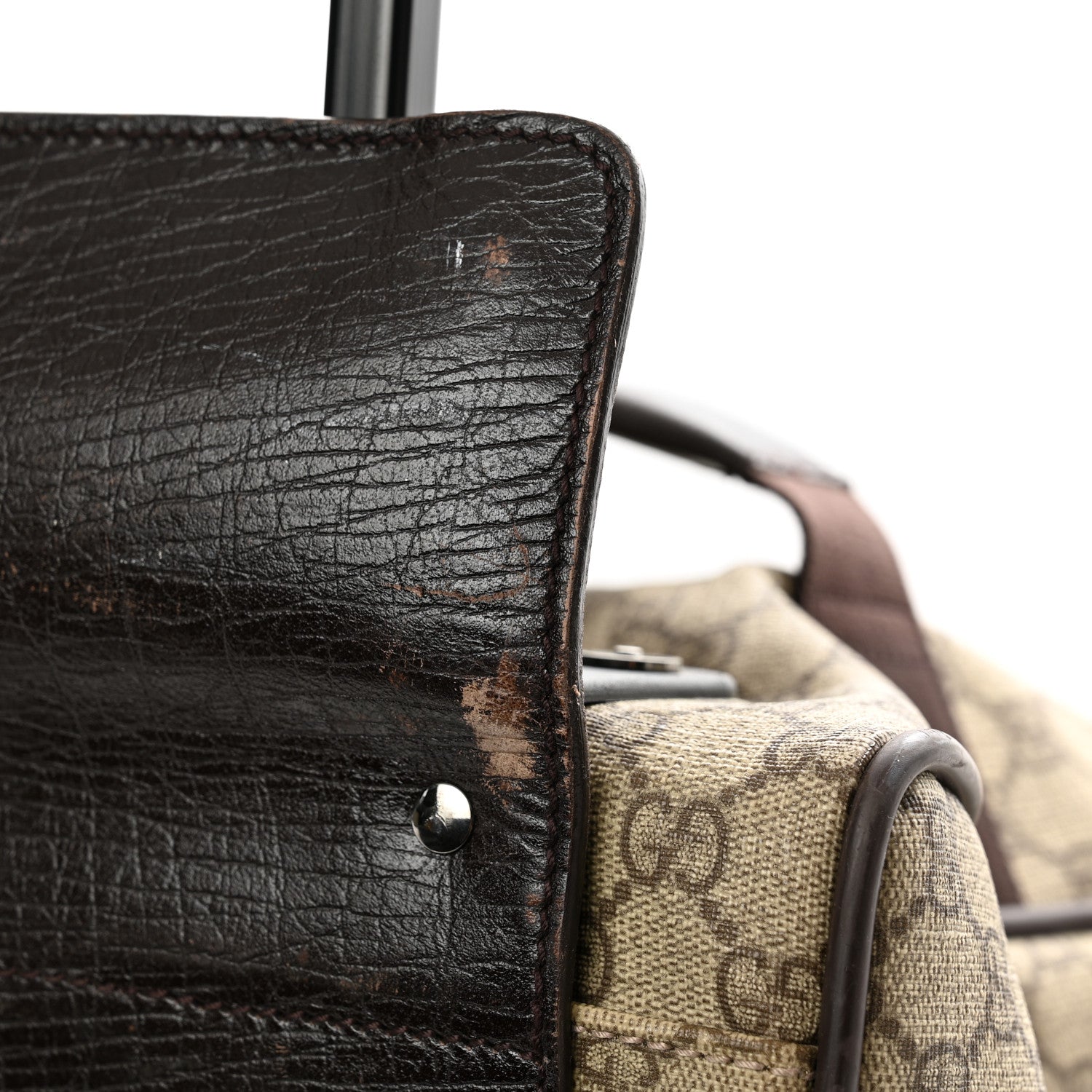 Gucci GG Supreme Monogram Two Wheel Suitcase Brown 12 of 12