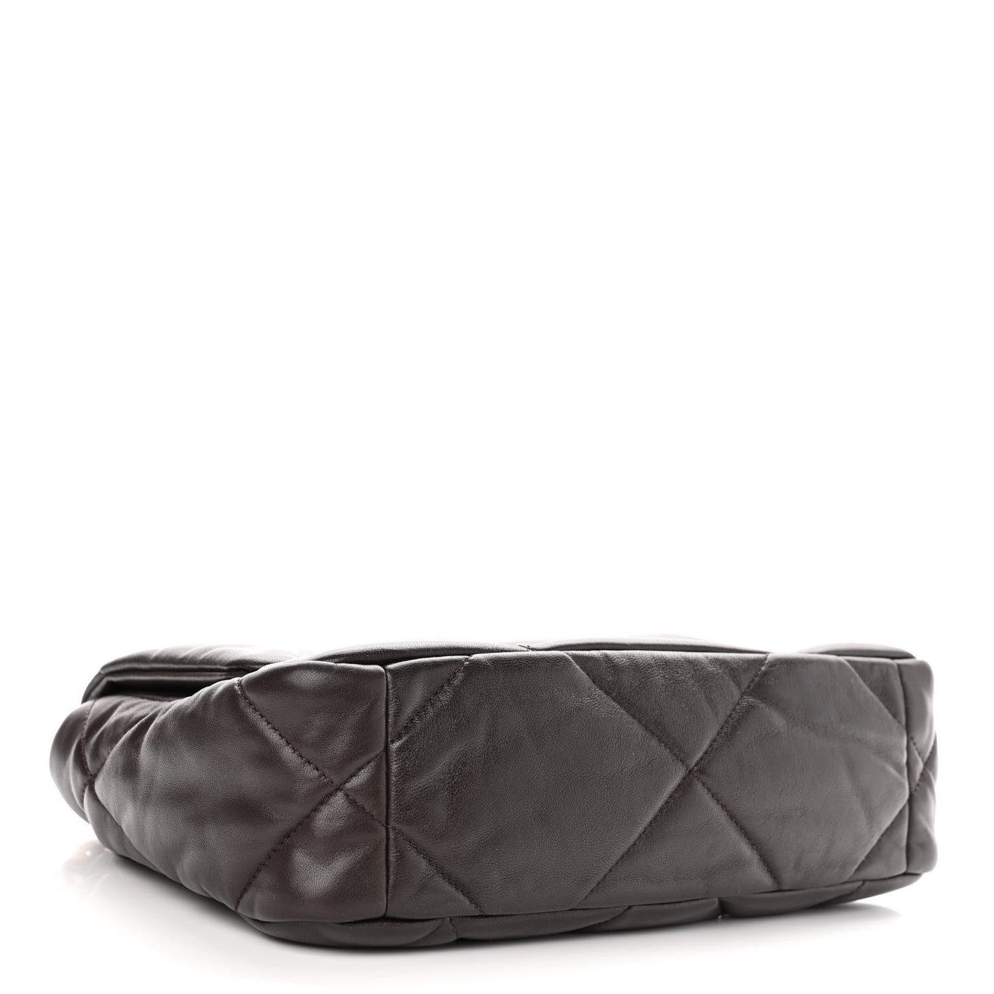 Lambskin Quilted Medium Chanel 19 Flap Dark Brown