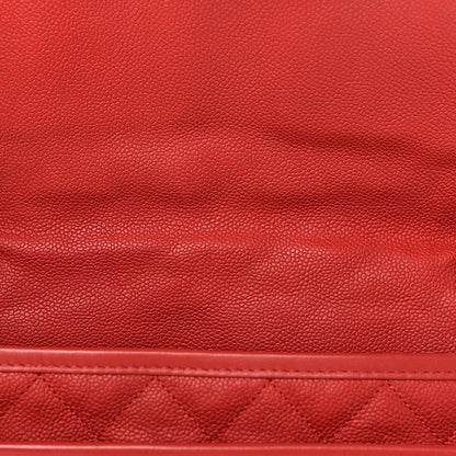 Chanel Caviar Quilted Medium French Riviera Flap Red 8 of 11