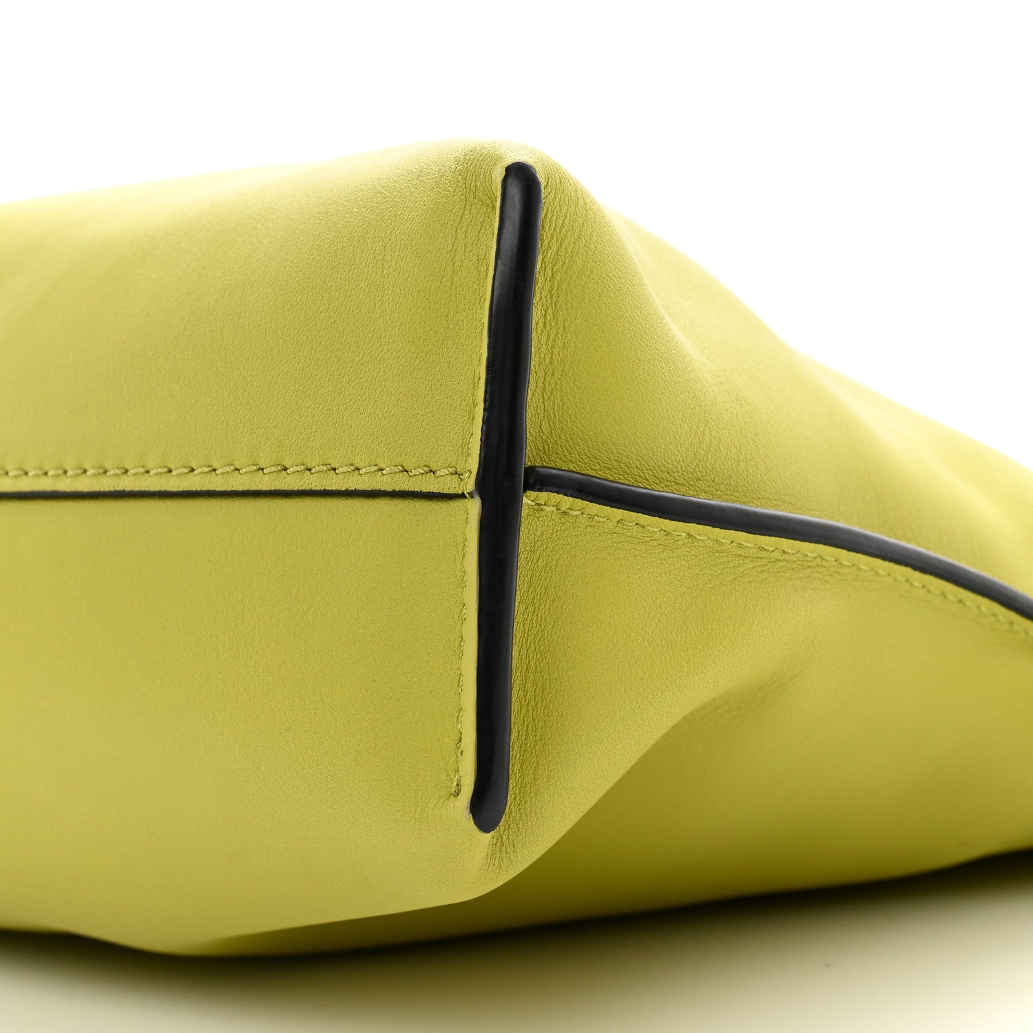 Loewe Calfskin Mini Flamenco Knot Clutch Lime Yellow 9 of 10
