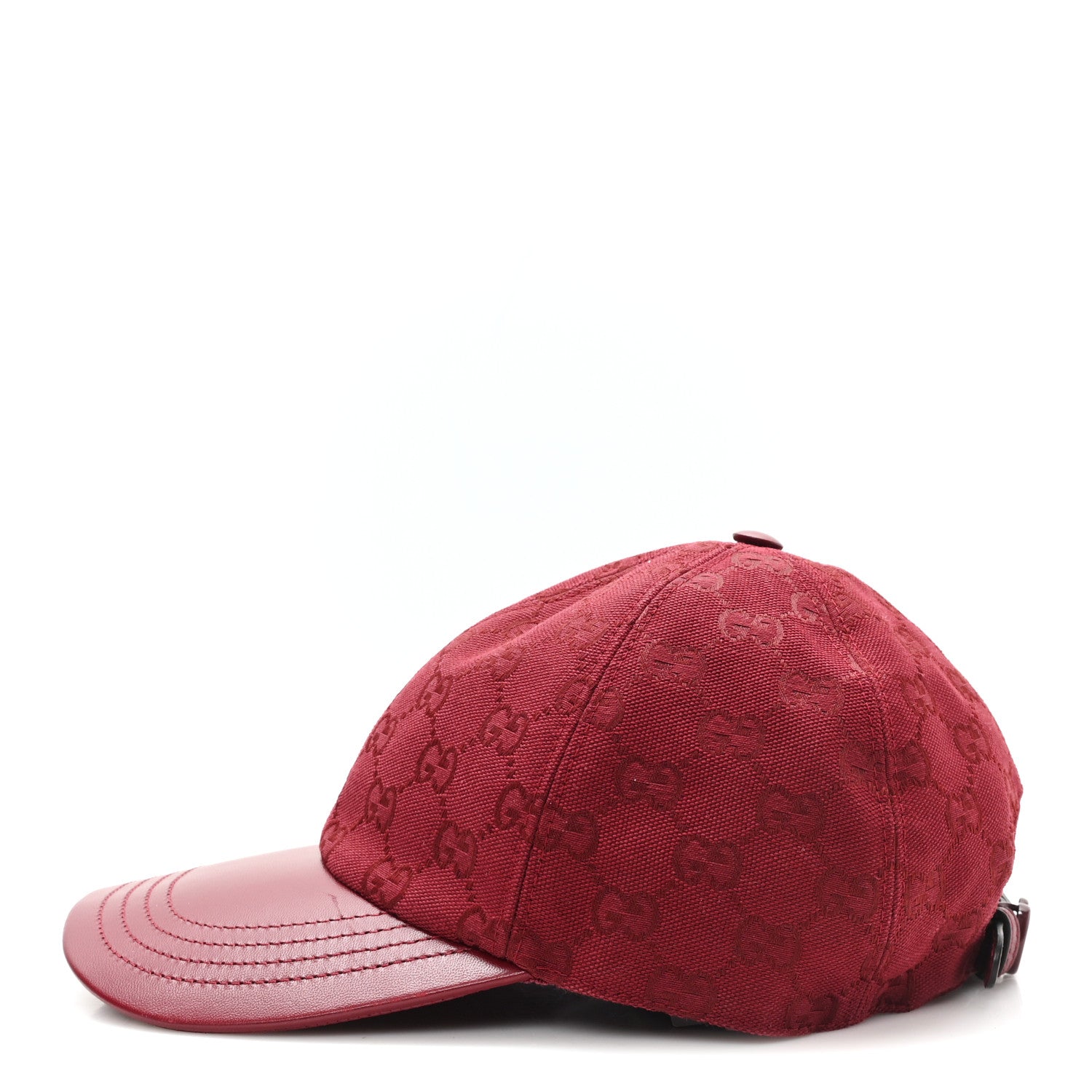 Gucci Calfskin New Canvas GG Monogram Baseball Hat L Bordeaux 4 of 9