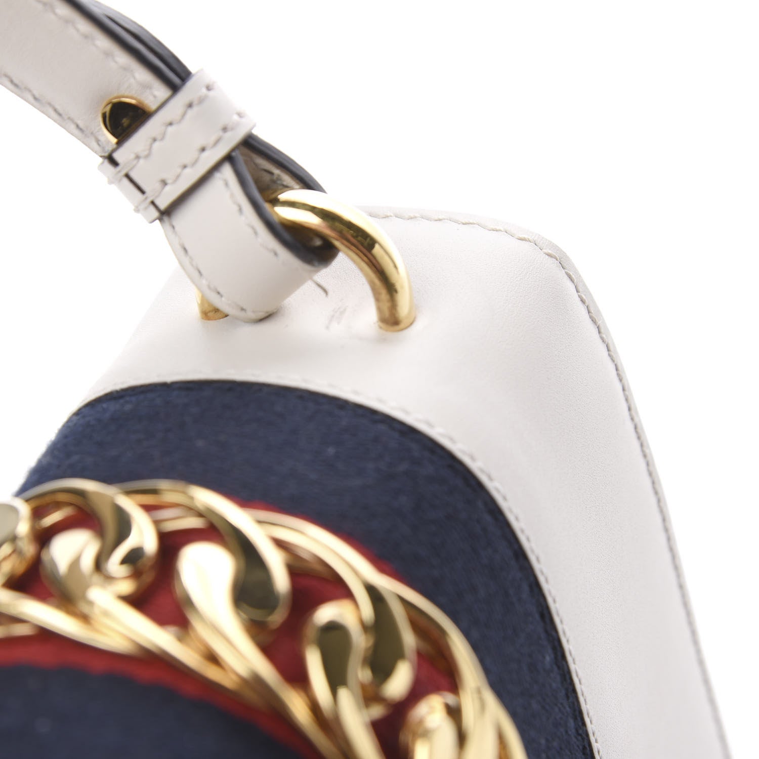 Gucci Calfskin Mini Sylvie Top Handle Bag White 12 of 12