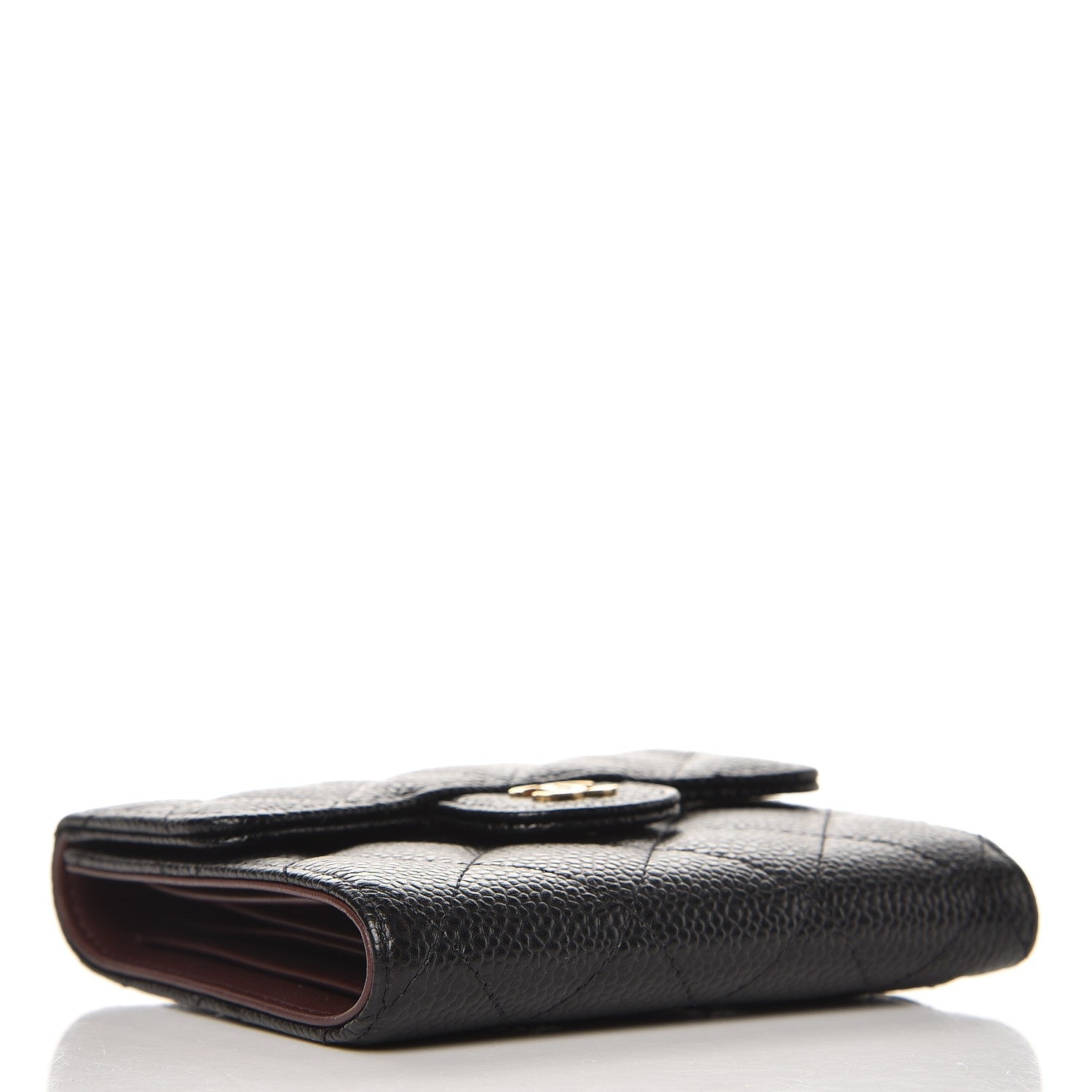 Chanel Caviar Quilted Compact Flap Wallet Black 4 of 9