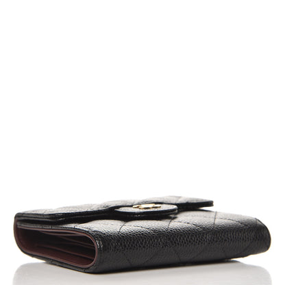 Chanel Caviar Quilted Compact Flap Wallet Black 4 of 9