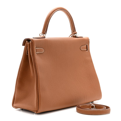 Hermes Togo Kelly Retourne 32 Gold 3 of 10