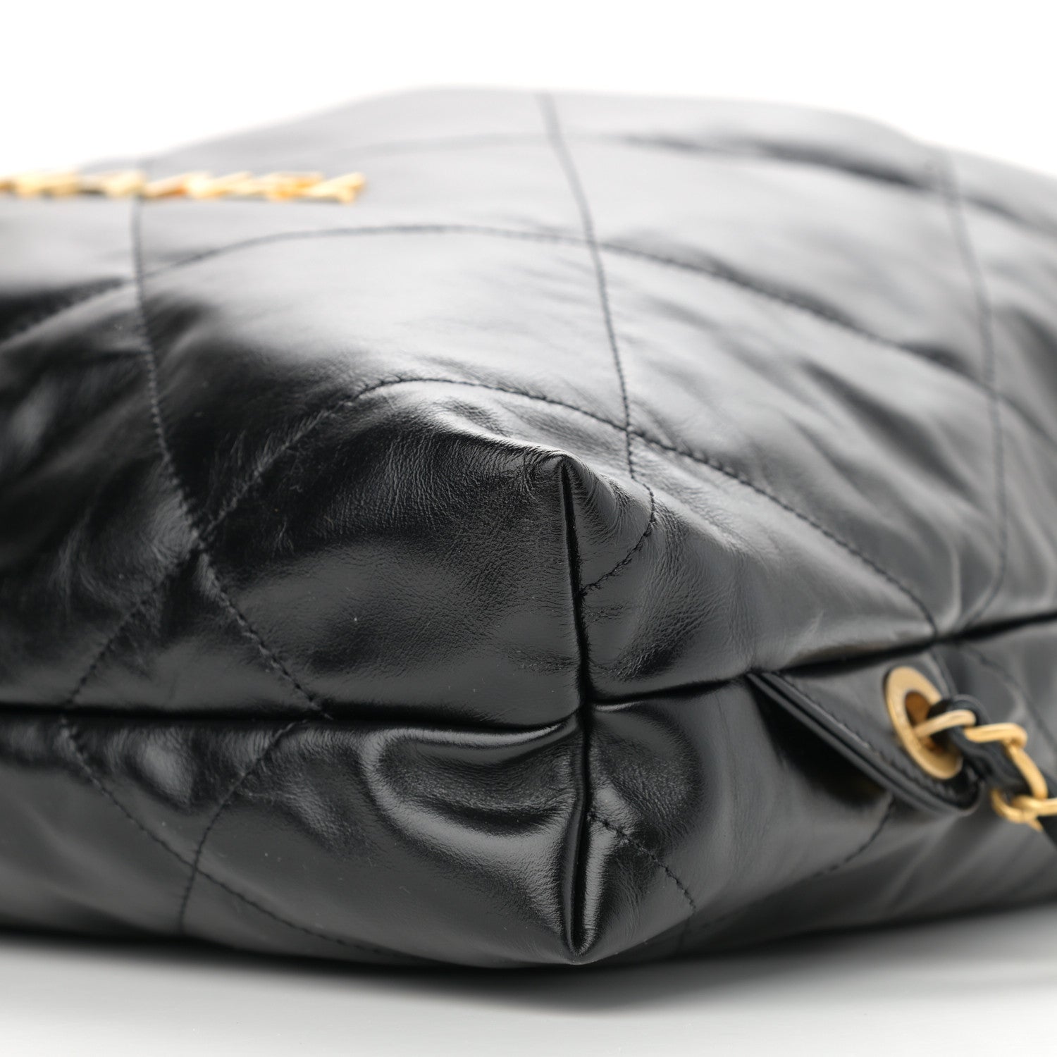 Chanel Shiny Calfskin Quilted Chanel 22 Backpack Black 9 of 9