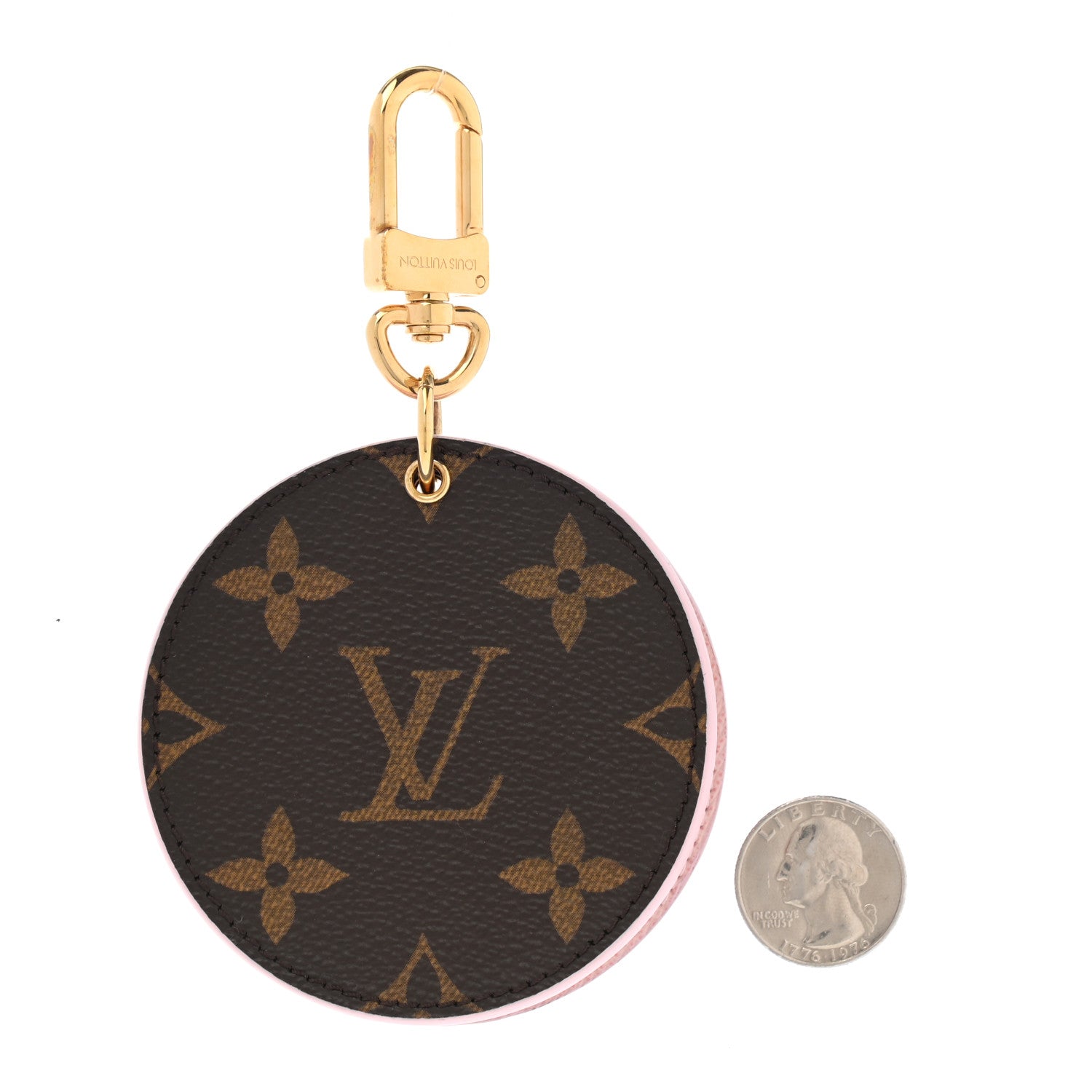 Louis Vuitton Monogram LV Mirror Bag Charm Key Holder Rose Ballerine 2 of 6