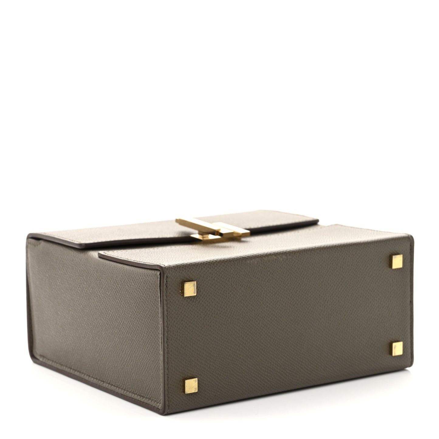 Epsom Cinhetic Boxy Top Handle Bag Etain