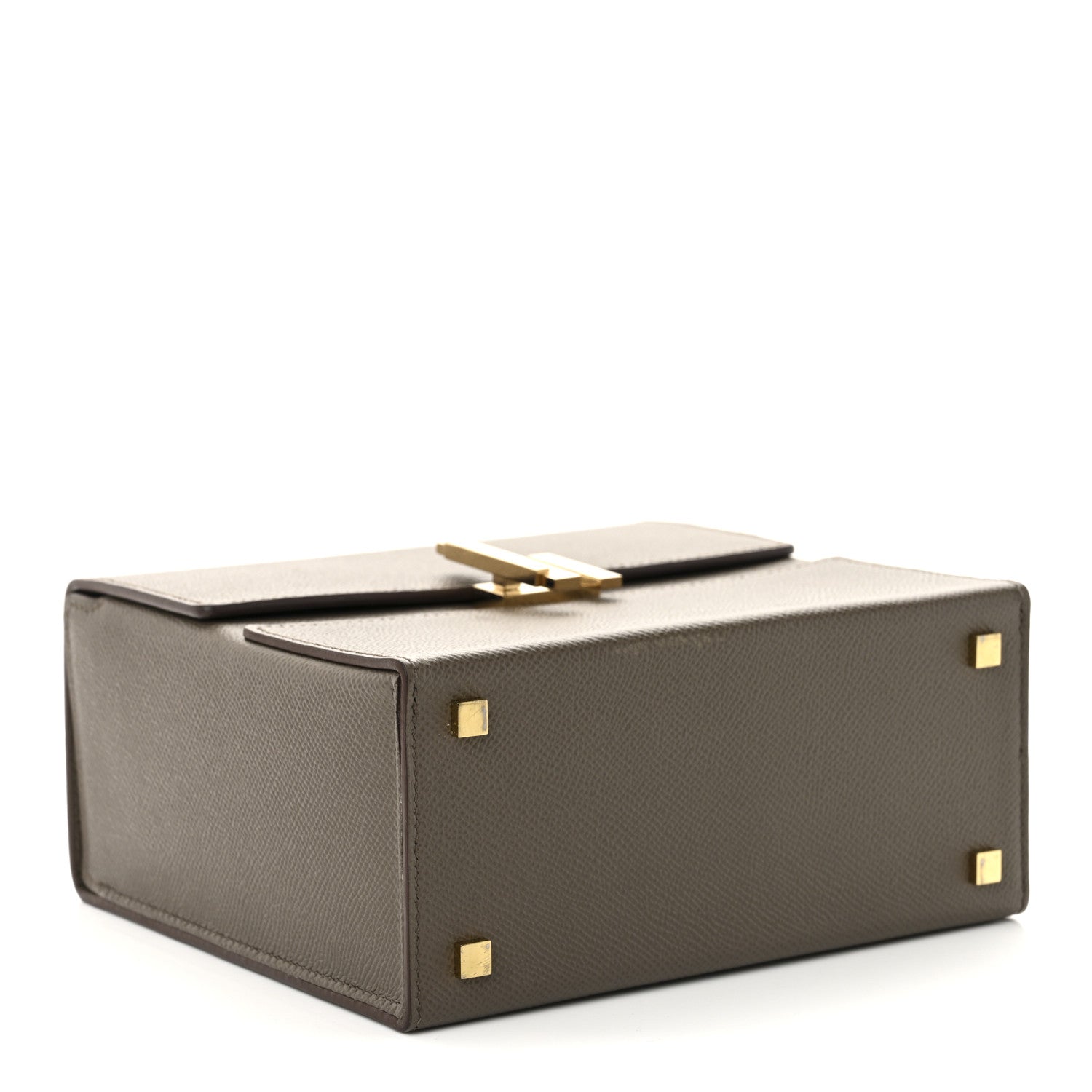 Hermes Epsom Cinhetic Boxy Top Handle Bag Etain 4 of 11