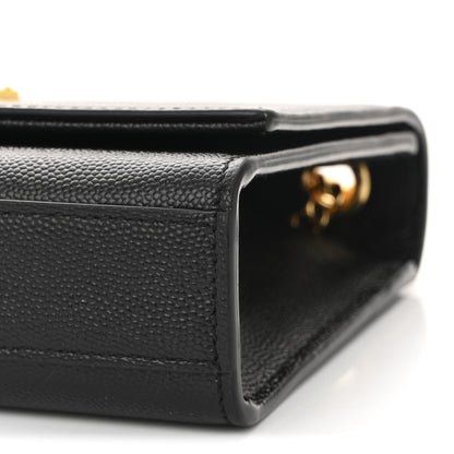 Saint Laurent Grain De Poudre Small Classic Monogram Kate Tassel Satchel Black 19 of 19