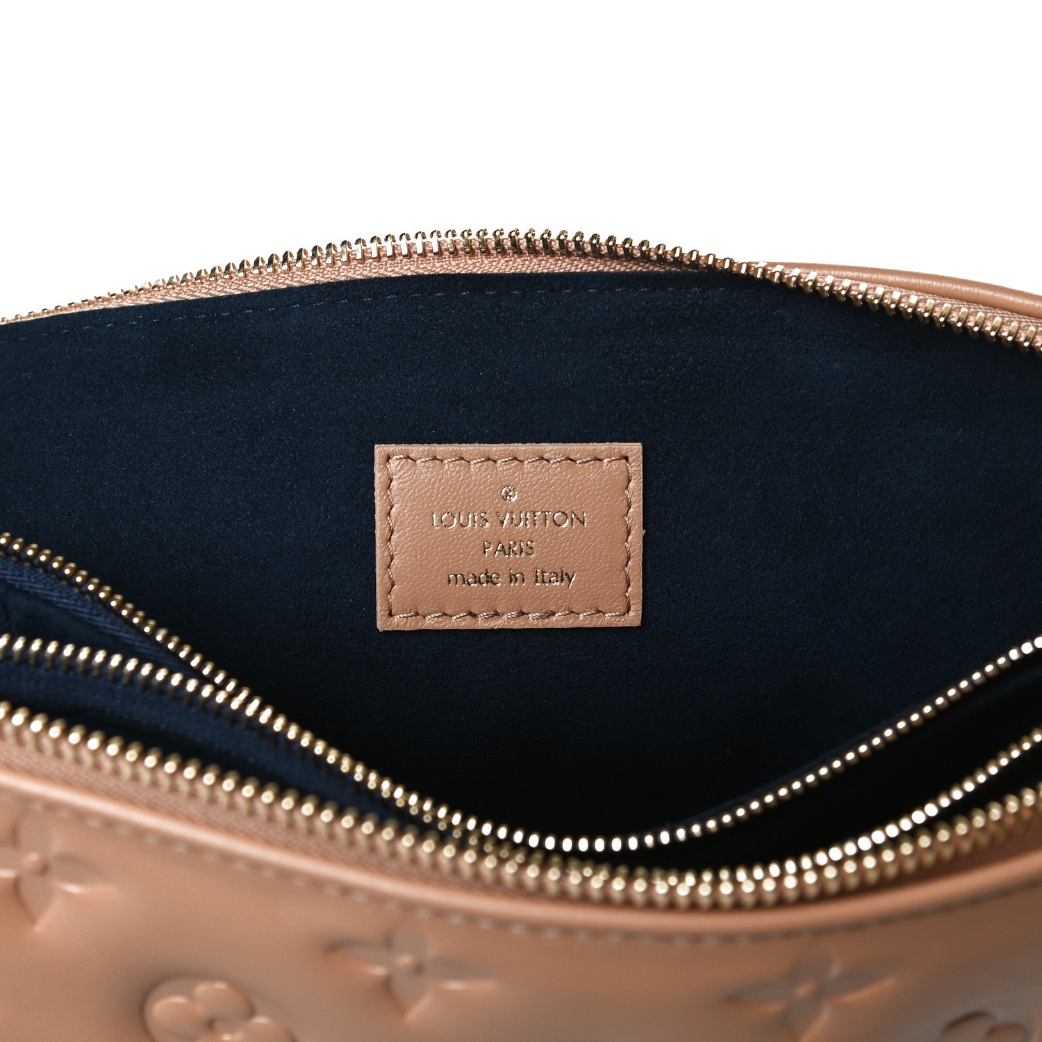Louis Vuitton Lambskin Embossed Monogram Coussin PM Camel 6 of 14