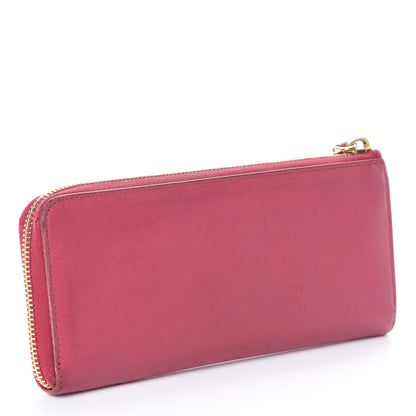 Prada Saffiano Zip Around Wallet Ibisco 3 of 10