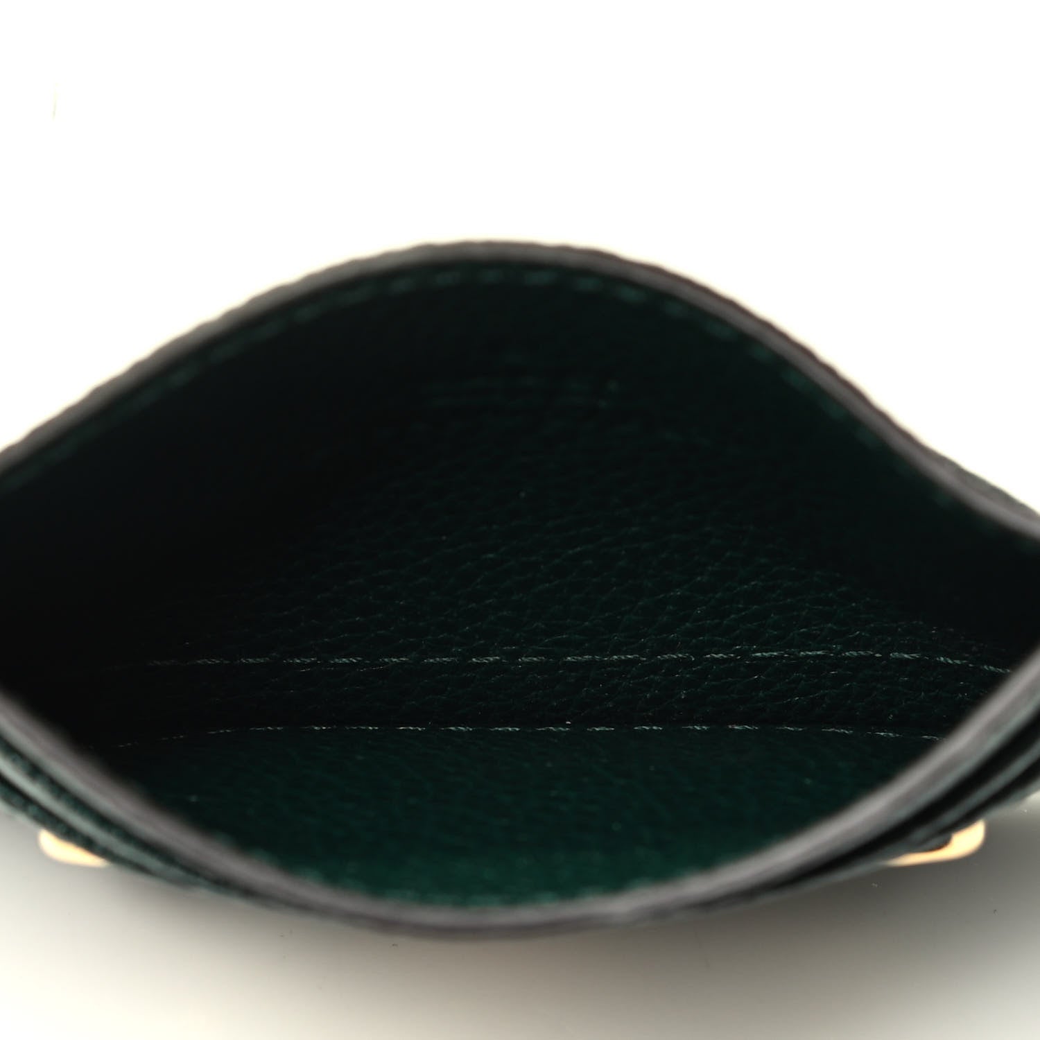 Gucci Grainy Calfskin Zumi Card Holder Vintage Green 3 of 3