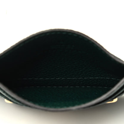 Gucci Grainy Calfskin Zumi Card Holder Vintage Green 3 of 3