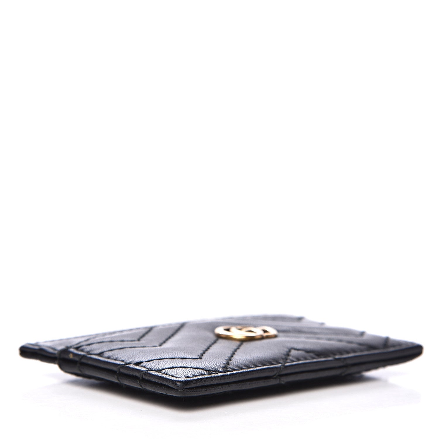 Gucci Calfskin Matelasse GG Marmont Card Holder Black 4 of 9