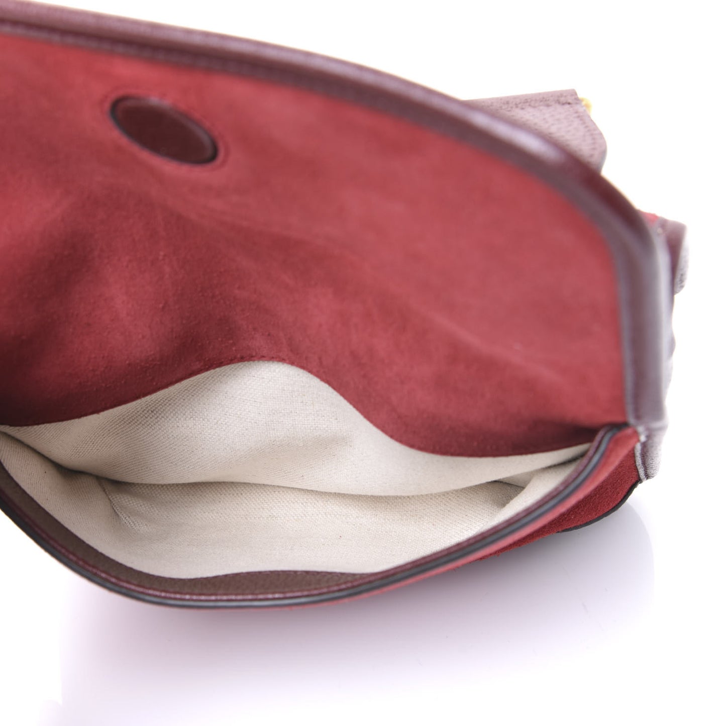 Suede Web Small Neo Vintage Double Flap Messenger Bag Romantic Cherry Chardonnay