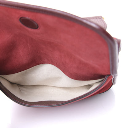 Gucci Suede Web Small Neo Vintage Double Flap Messenger Bag Romantic Cherry Chardonnay 4 of 7