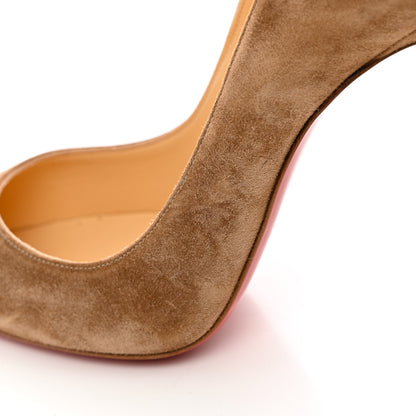 Christian Louboutin Suede Pigalle Follies 100 Pumps 40 Fennec 9 of 10
