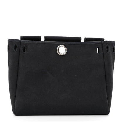 Hermes Toile Vache Calfskin Herbag 30 PM Ficelle Black 14 of 18