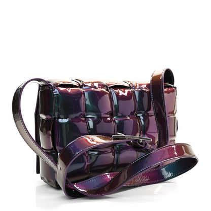 Bottega Veneta Glossy Nail Polish Nappa Maxi Intreccio Padded Cassette Crossbody Bag Holographic 3 of 8