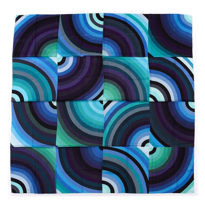 Hermes Silk Geant Marcelina Scarf 140 Bleu Nuit Turquoise Violet 1 of 5