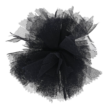 Chanel Tulle Camellia Brooch Black 1 of 4