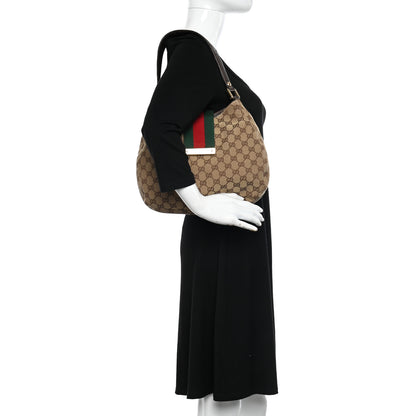 Gucci Monogram Medium New Ladies Web Hobo Dark Brown 2 of 12