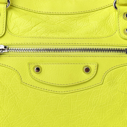 Balenciaga Agneau Classic Silver Hardware City Jaune Fluo 8 of 18