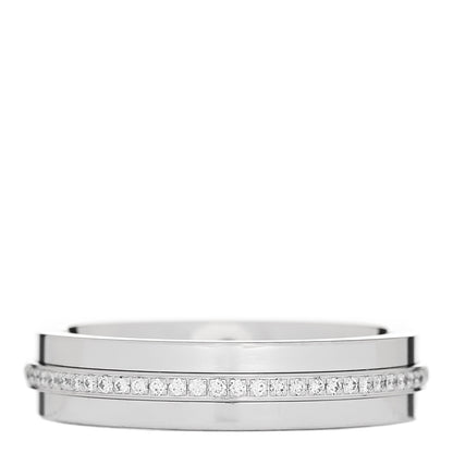 Tiffany 18K White Gold Diamond Narrow T Two Ring 52 6 3 of 5
