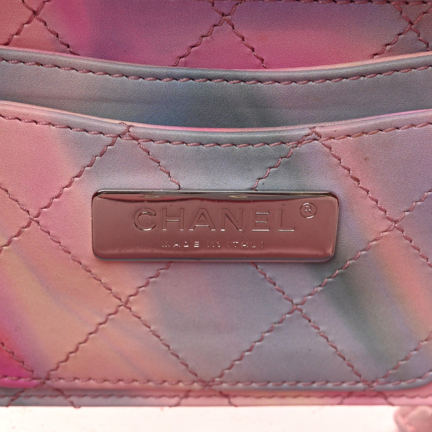 PVC Patent Calfskin Patent Lambskin Small CC Vanity Case Pink
