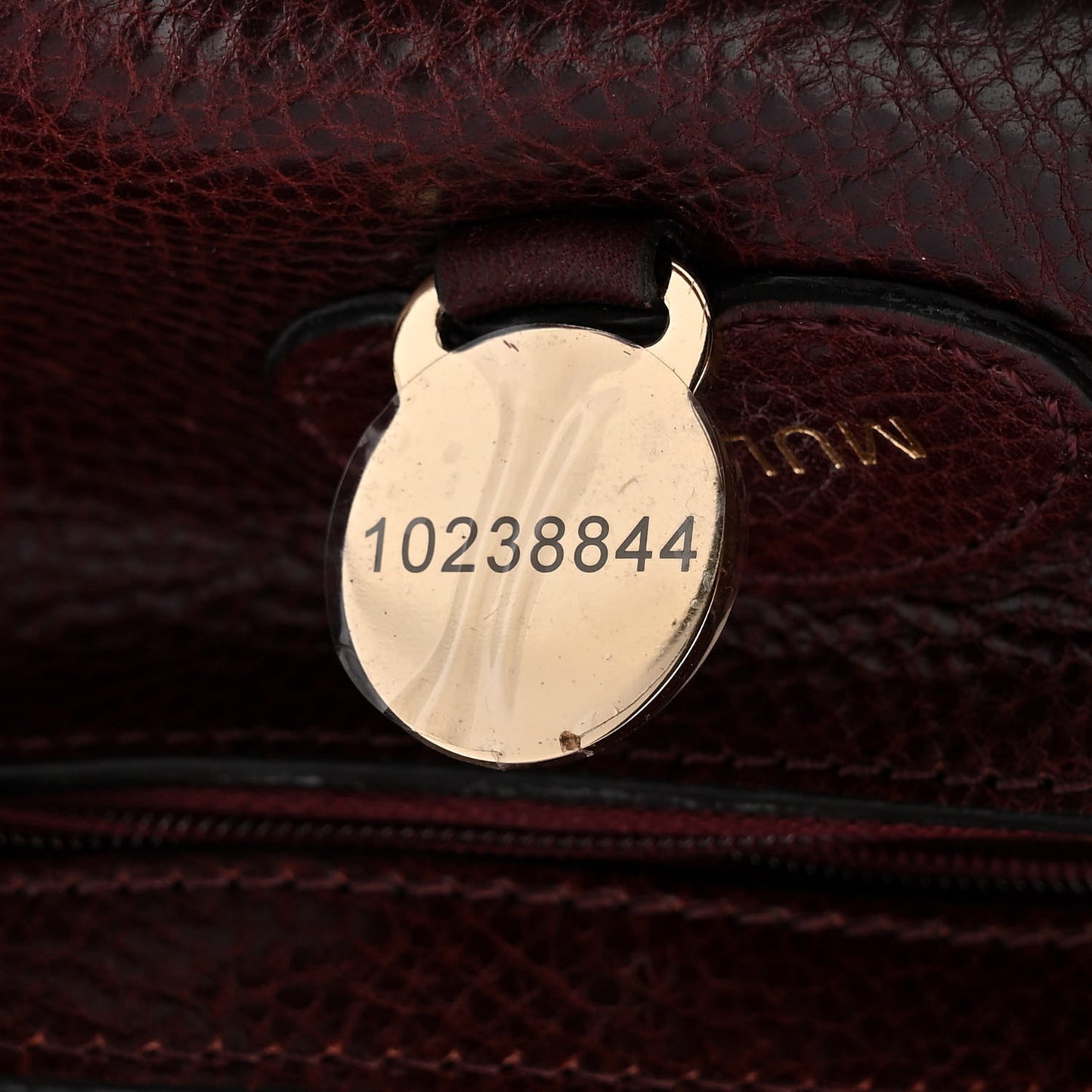 Natural Leather Small Bayswater Oxblood