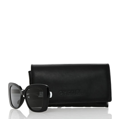 Chanel Acetate Strass Square Sunglasses 5422-B-A Black White 7 of 7