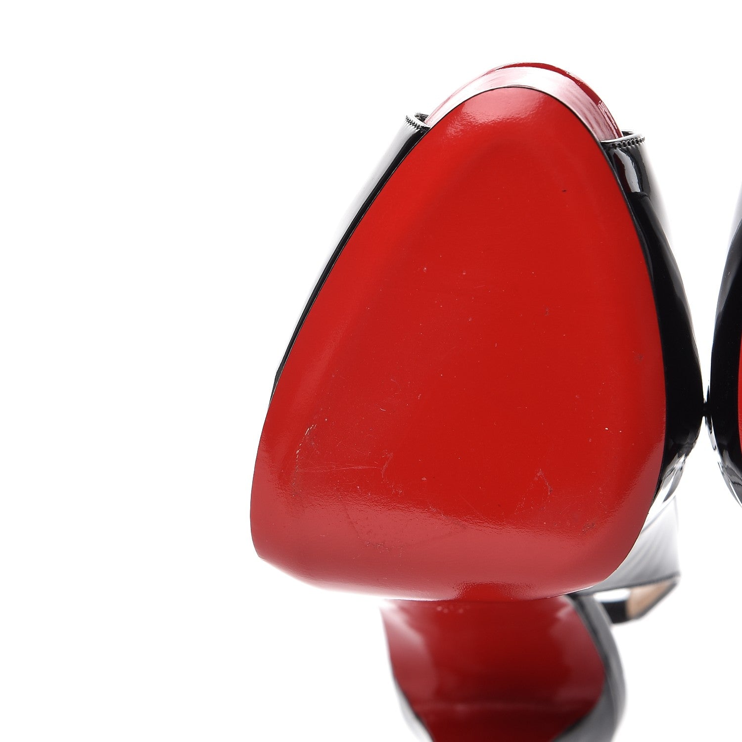 Christian Louboutin Patent Private Number 120 Pumps 40 Black Red 9 of 10