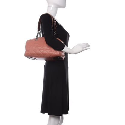 Chanel Calfskin Quilted Country Chic Bowler Pink 2 of 9