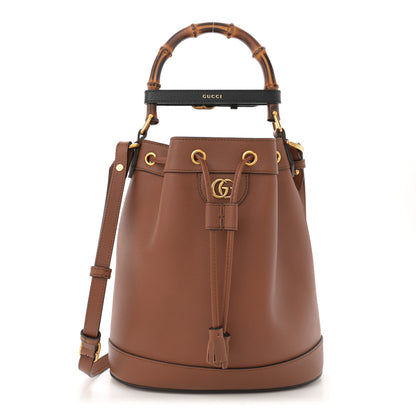 Gucci Softy Wonka Textured Dollar Calfskin Small Diana Bucket Bag Cuir Black 1 of 13