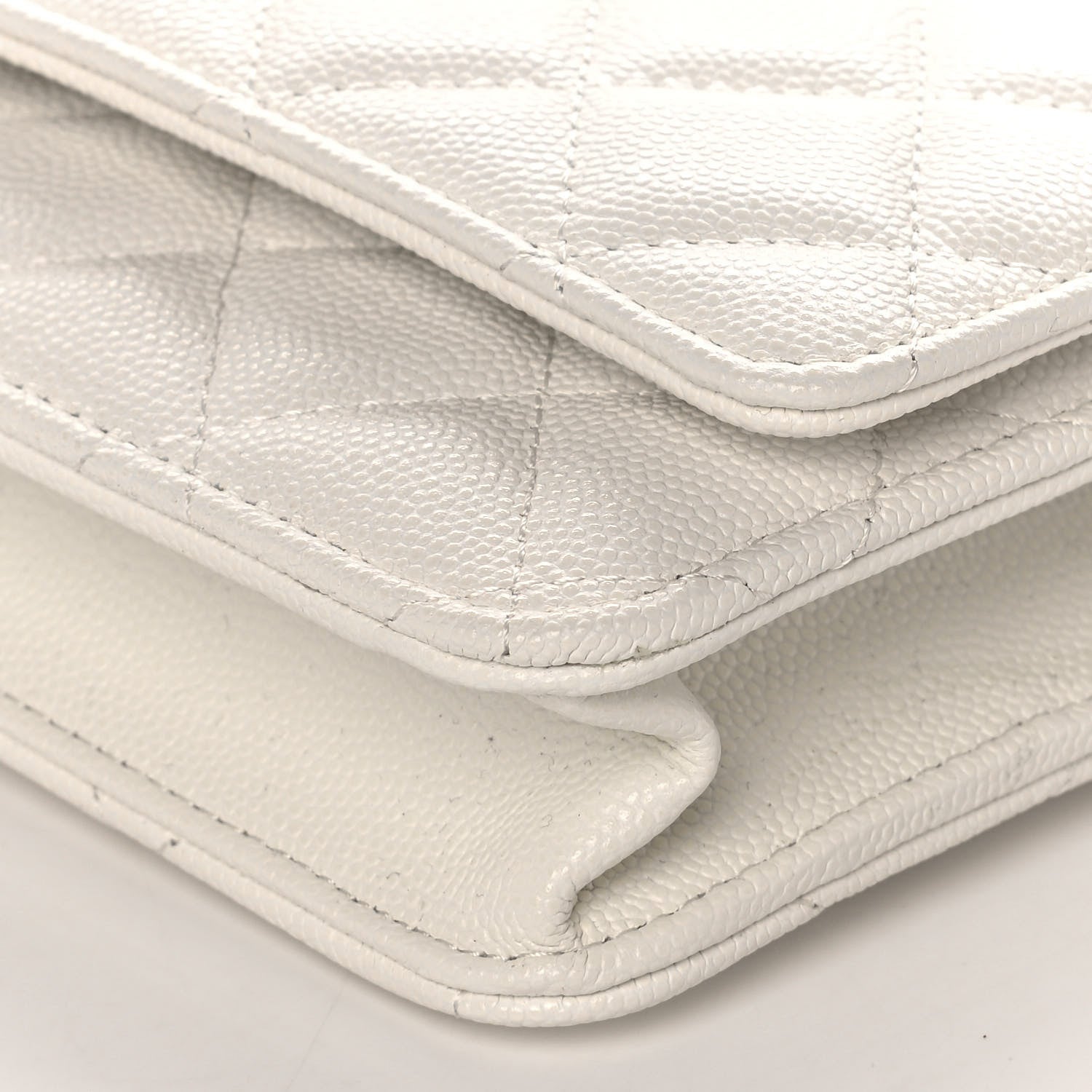 Chanel Caviar Quilted Wallet On Chain WOC White 9 of 11