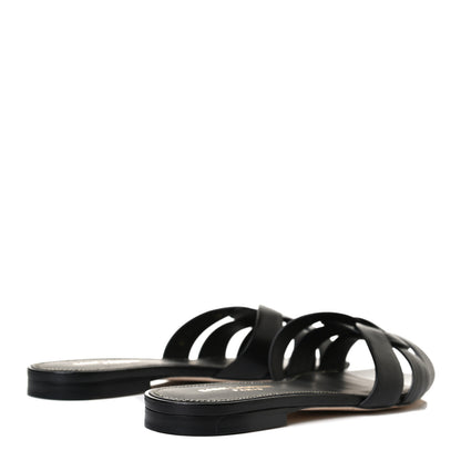 Saint Laurent Calfskin Nu Pied 05 Slide Sandals 38 Black 4 of 12