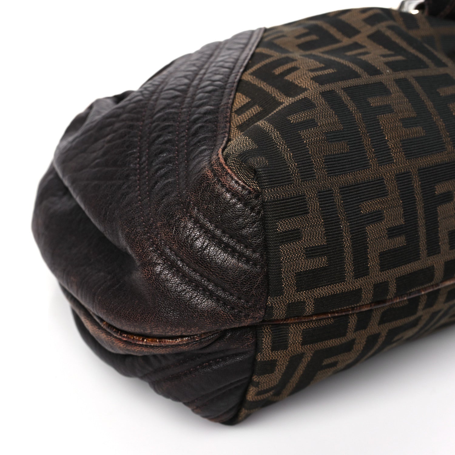 Fendi Zucca Nappa Nuvolata Vitello Tortuga Spy Tobacco Moro 7 of 9