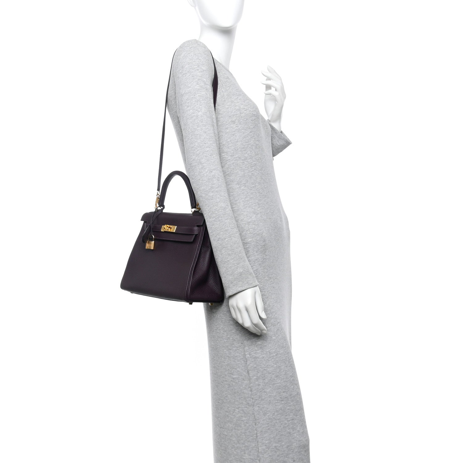 Hermes Togo Kelly Retourne 28 Raisin 2 of 12