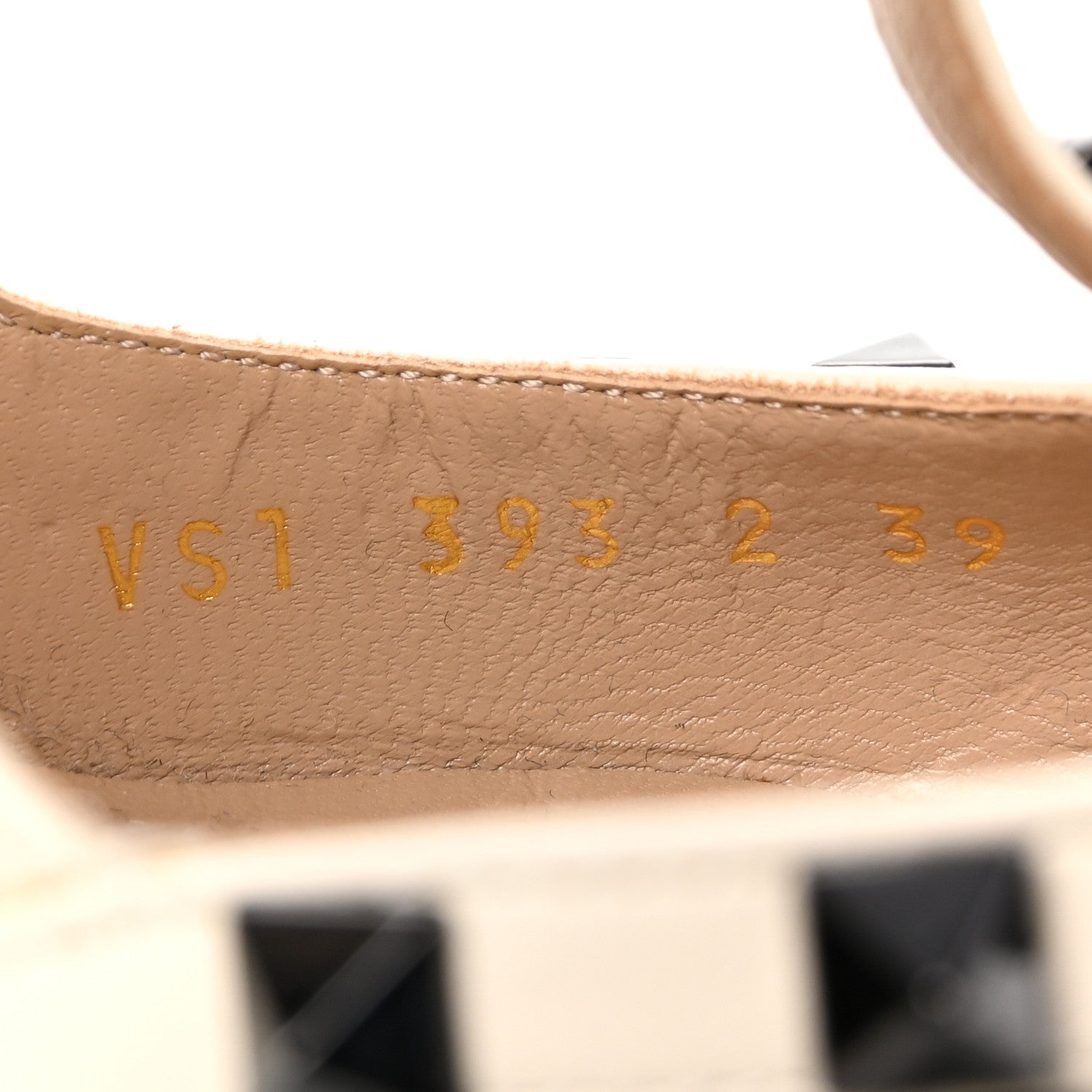 Valentino Garavani Calfskin Rockstud Ankle Strap 100mm Pumps 39 Light Ivory Black 9 of 9