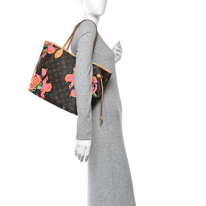 Louis Vuitton Monogram Roses Neverfull MM 2 of 10