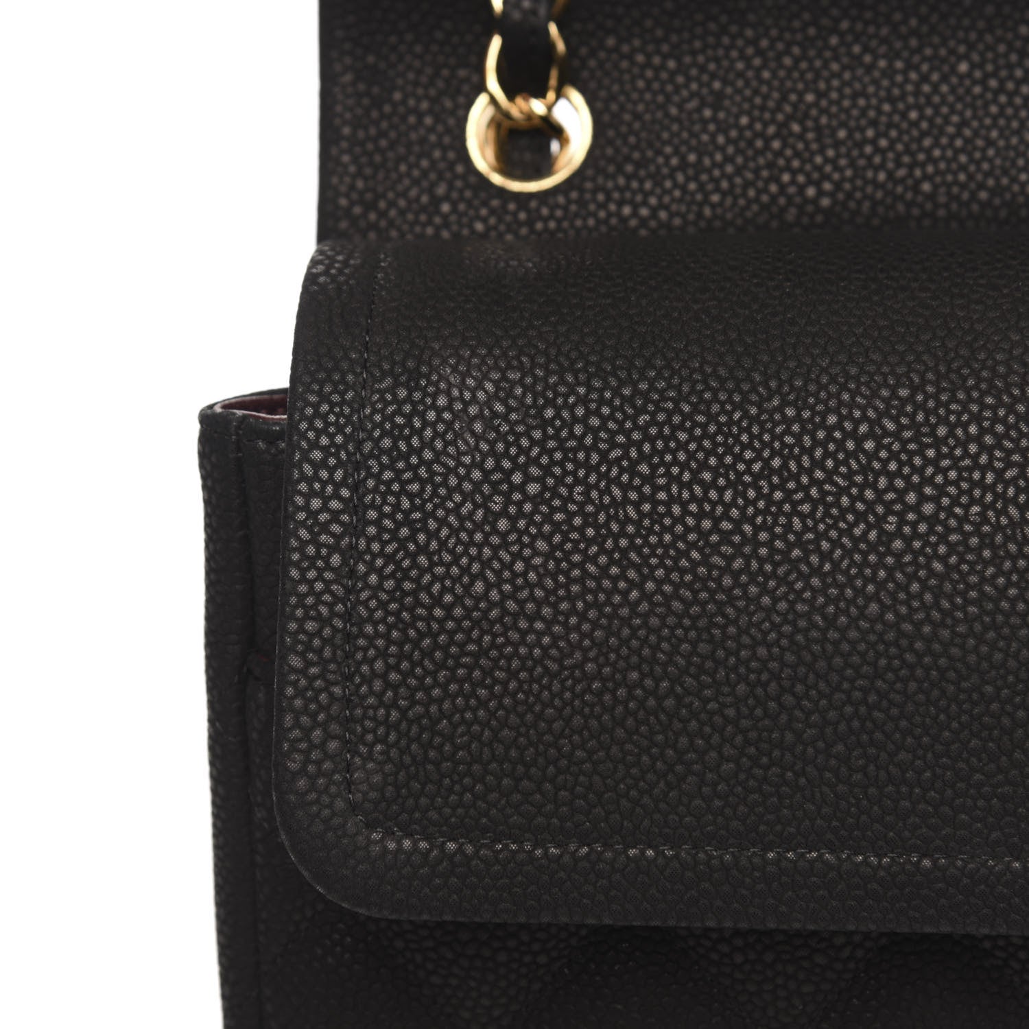 Chanel Iridescent Caviar Quilted Jumbo Double Flap Black 12 of 13