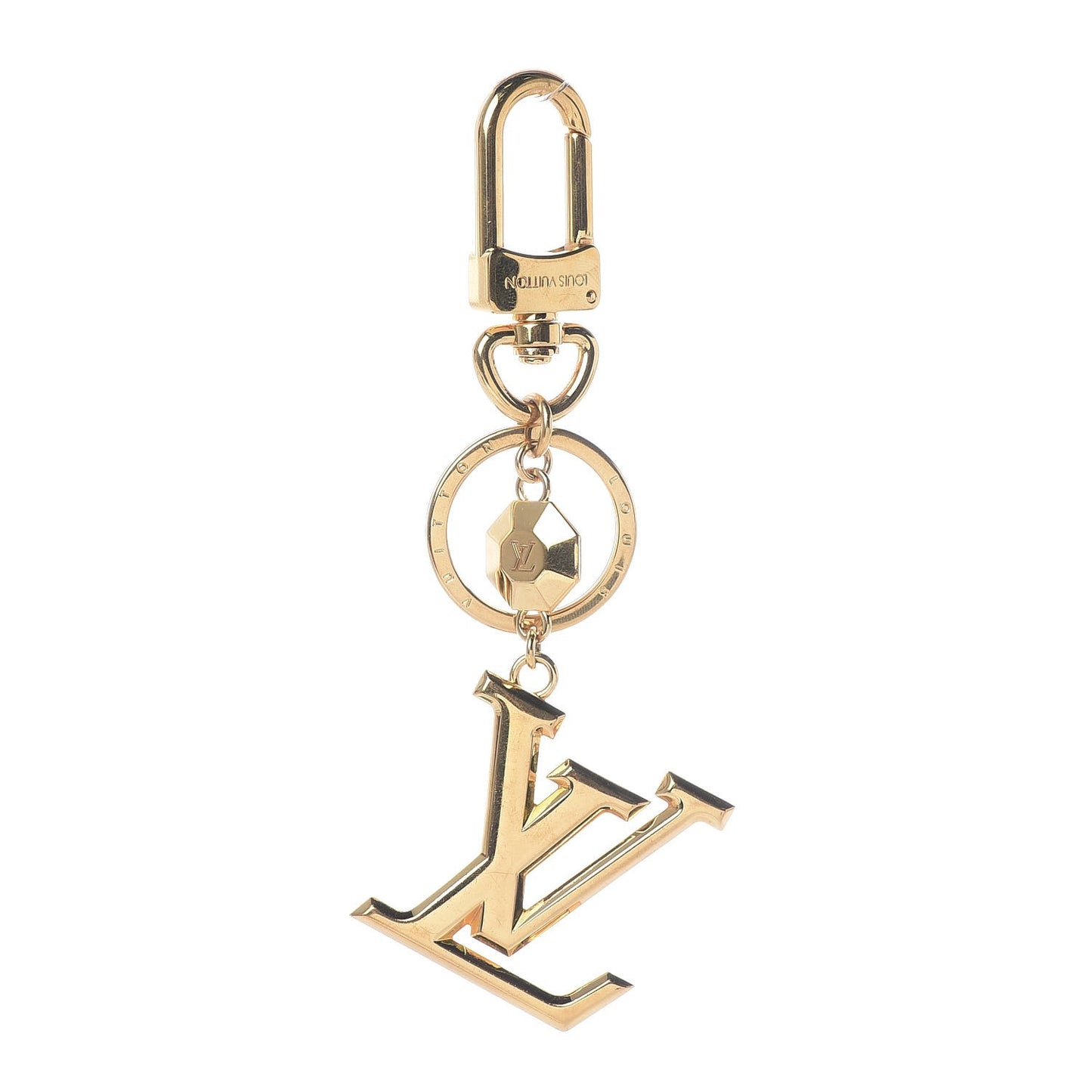 LV Facettes Bag Charm Key Holder Gold