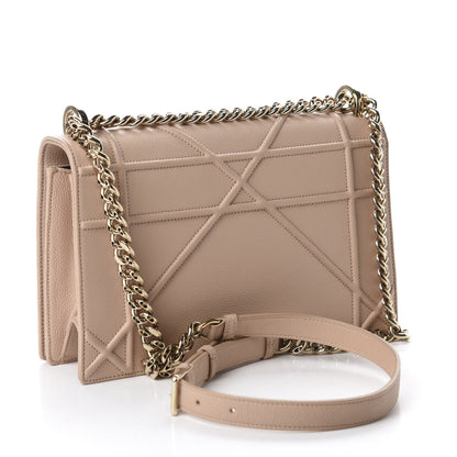 Christian Dior Grained Calfskin Medium Diorama Flap Bag Nude 3 of 11